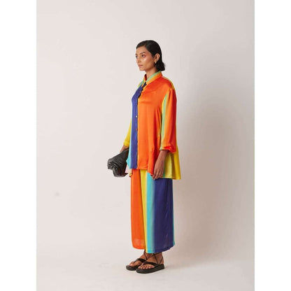 YAVI Women's Cheboy Colorblock & Printed Multi-Color Shirt