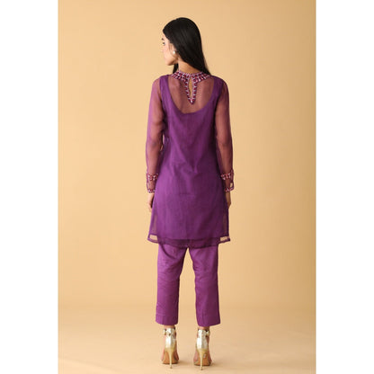 Zeefaa Jewel Embroidered Kurta pant with dupatta Set of 3