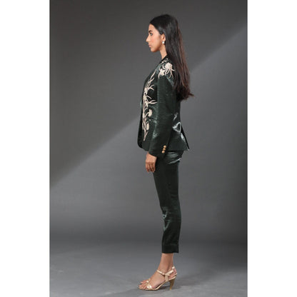 Zeefaa Paris Gold Metallic Blazer